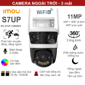 Camera Imou S7UP 11M ngoài trời 3 mắt thông minh hỗ trợ Wifi-6 (IPC-S7UP-11M0WED