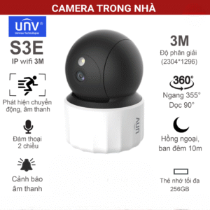 Camera trong nhà WIFI UNV S3E 3M (Quay quét - đàm thoại 2 chiều) IPC-S3E-M3