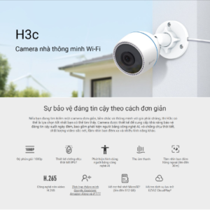 Camera WiFi ngoài trời EZVIZ H3C Color 2MP cố định