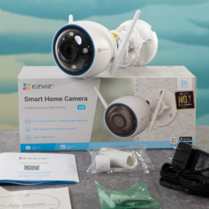 Camera ngoài trời Wi-Fi EZVIZ H3 3K 5MP đàm thoại 2 chiều có màu ban đêm báo động còi hú đèn chớp