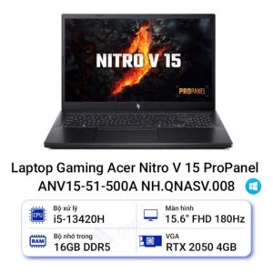 Laptop Gaming Acer Nitro V 15 ProPanel ANV15-51-500A NH.QNASV.008